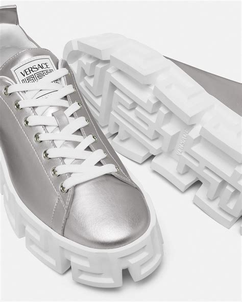 versace collection metallic sneakers|latest Versace sneakers.